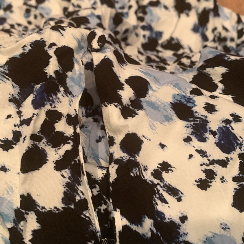 Apricot 3/4 Sleeve Blue & White Dress - Picture 6 of 6